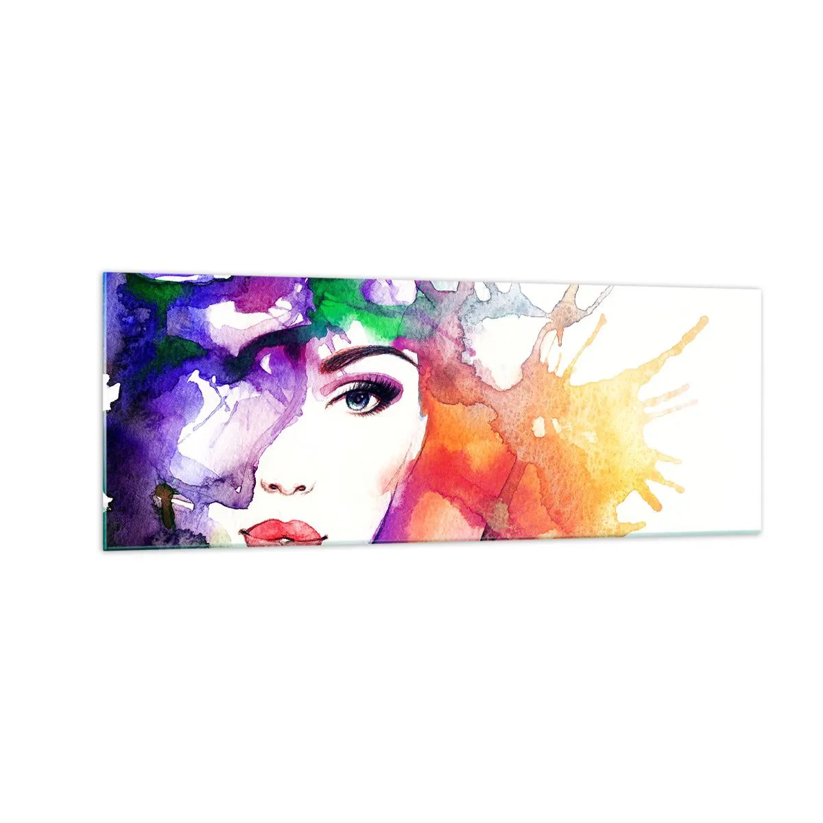Obraz na skle - S hlavou v oblakoch - 140x50 cm