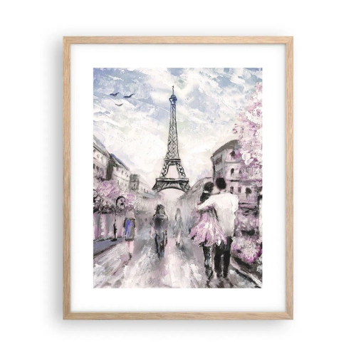 Plagát v ráme zo svetlého duba - Keď sa zamilovať, tak len v… - 40x50 cm