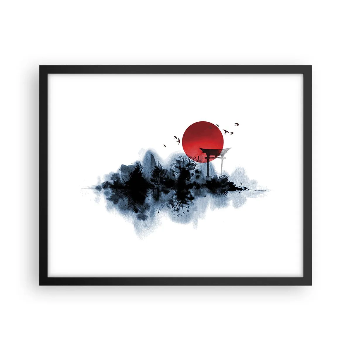 Plagát v čiernom ráme - Japonský pohľad - 50x40 cm