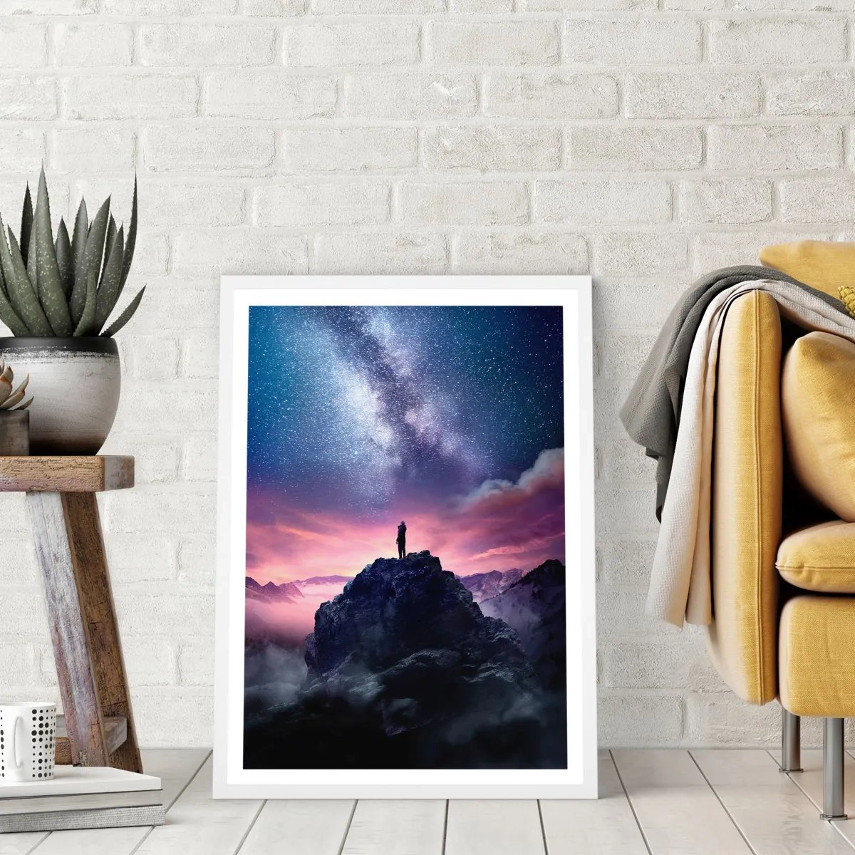Plagát v bielom ráme - A pocítil život - 50x70 cm