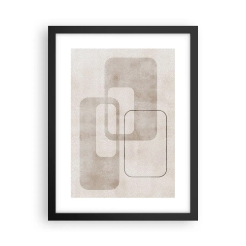 Plagát v čiernom ráme - Geometrická fúga - 30x40 cm