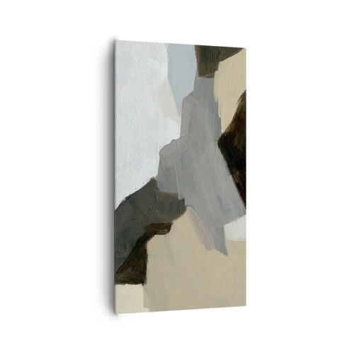 Obraz na plátne - Abstrakcia: križovatka šedej - 65x120 cm