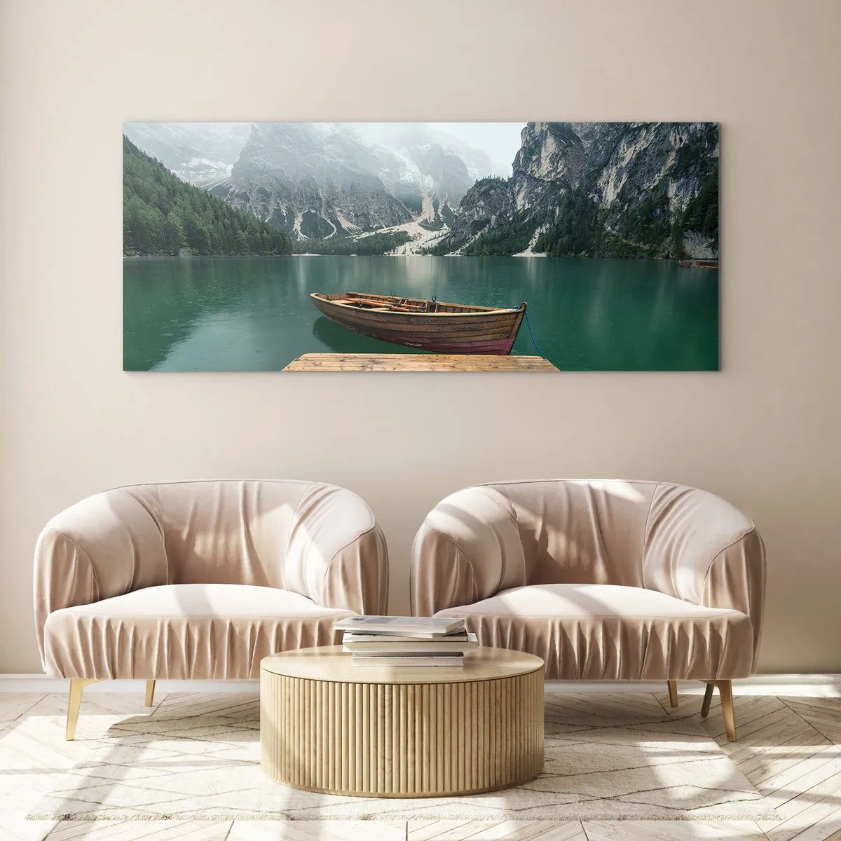 Obraz na skle - „Hrdé skaly vpredu“ - 140x50 cm