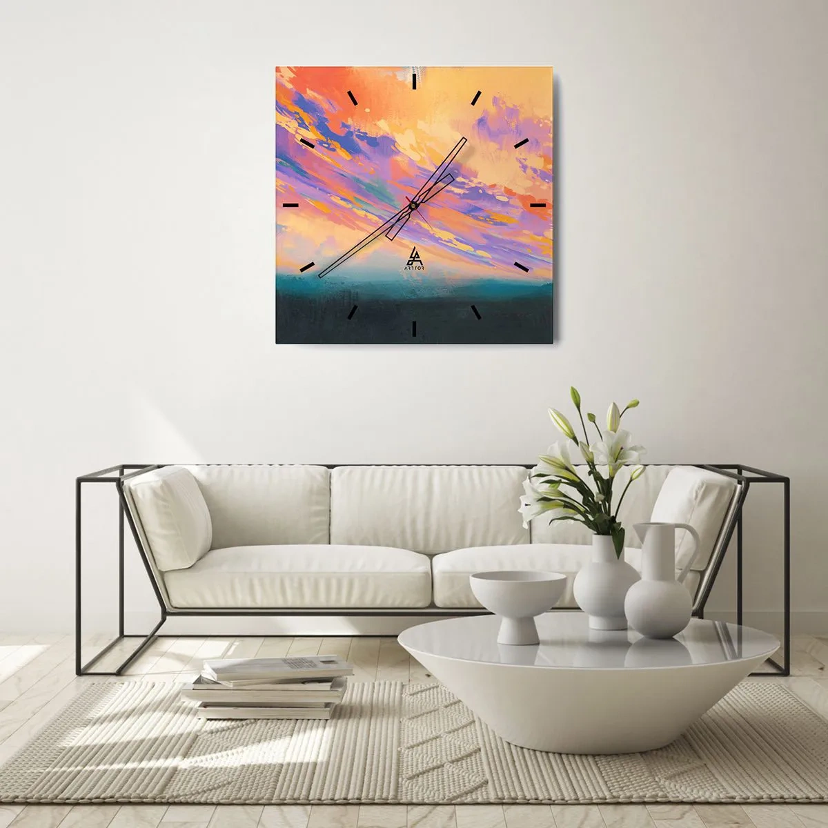 Nástenné hodiny - Sila príťažlivosti - 30x30 cm