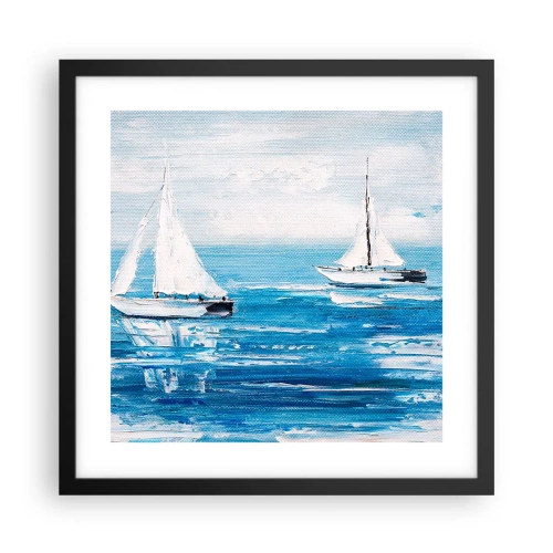 Plagát v čiernom ráme - S priateľom po boku - 40x40 cm