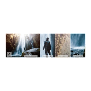 Vzorka samolepiacej fototapety Deluxe Sticker - Obnovenie proporcie - Vodopád, Skaly, Jaskyňa - 100x30 cm