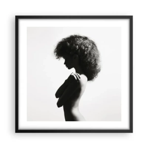 Plagát v čiernom ráme - Ako kvetina na štíhlej stonke - 50x50 cm