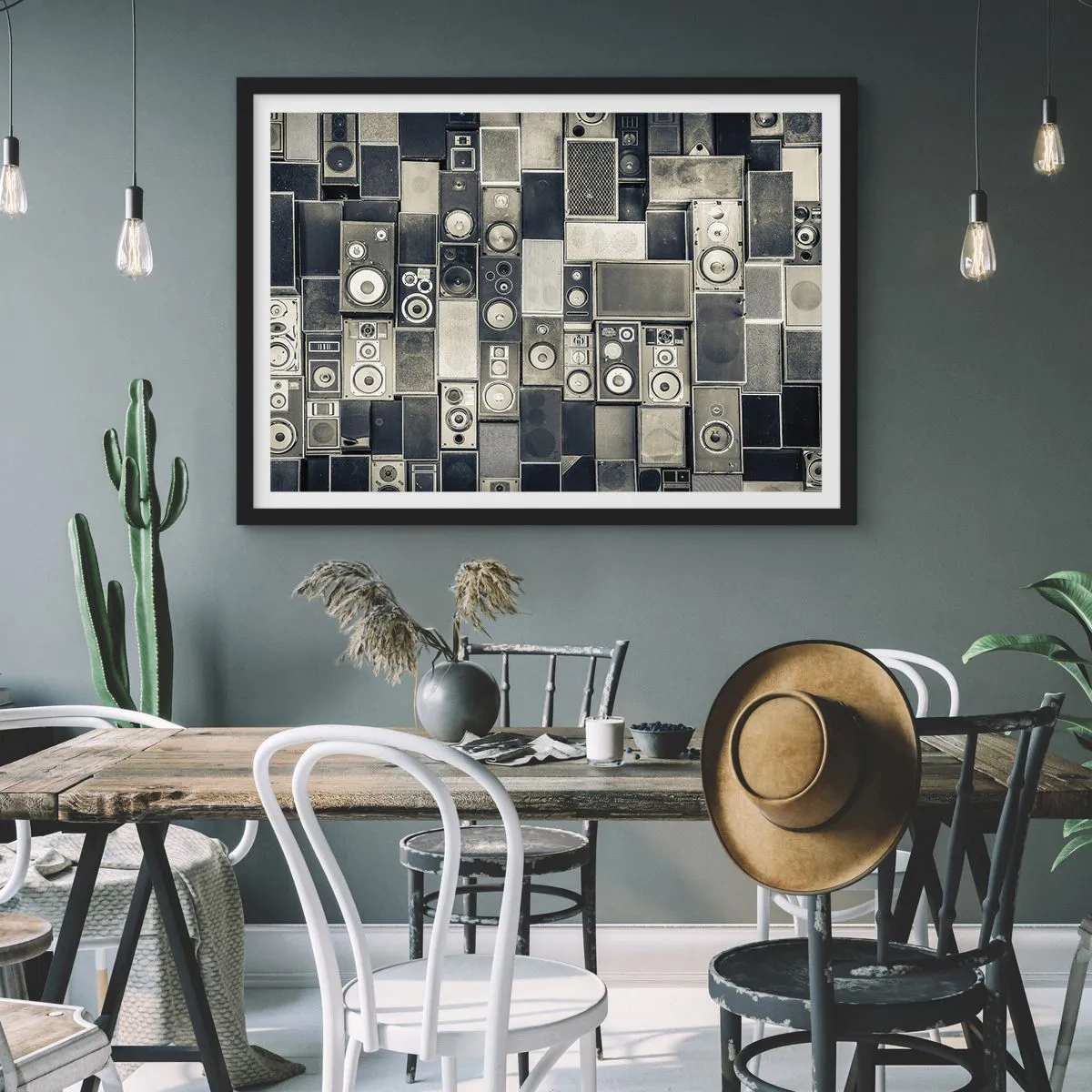 Plagát v čiernom ráme - A všetko je v pohode - 70x50 cm