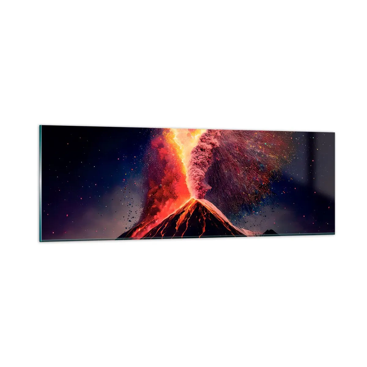 Obraz na skle - Krása a hrôza - 90x30 cm