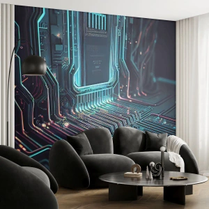 Fototapeta Premium Sand - Len tak premýšľam… - Technológia, Počítač, procesor - 100x70 cm