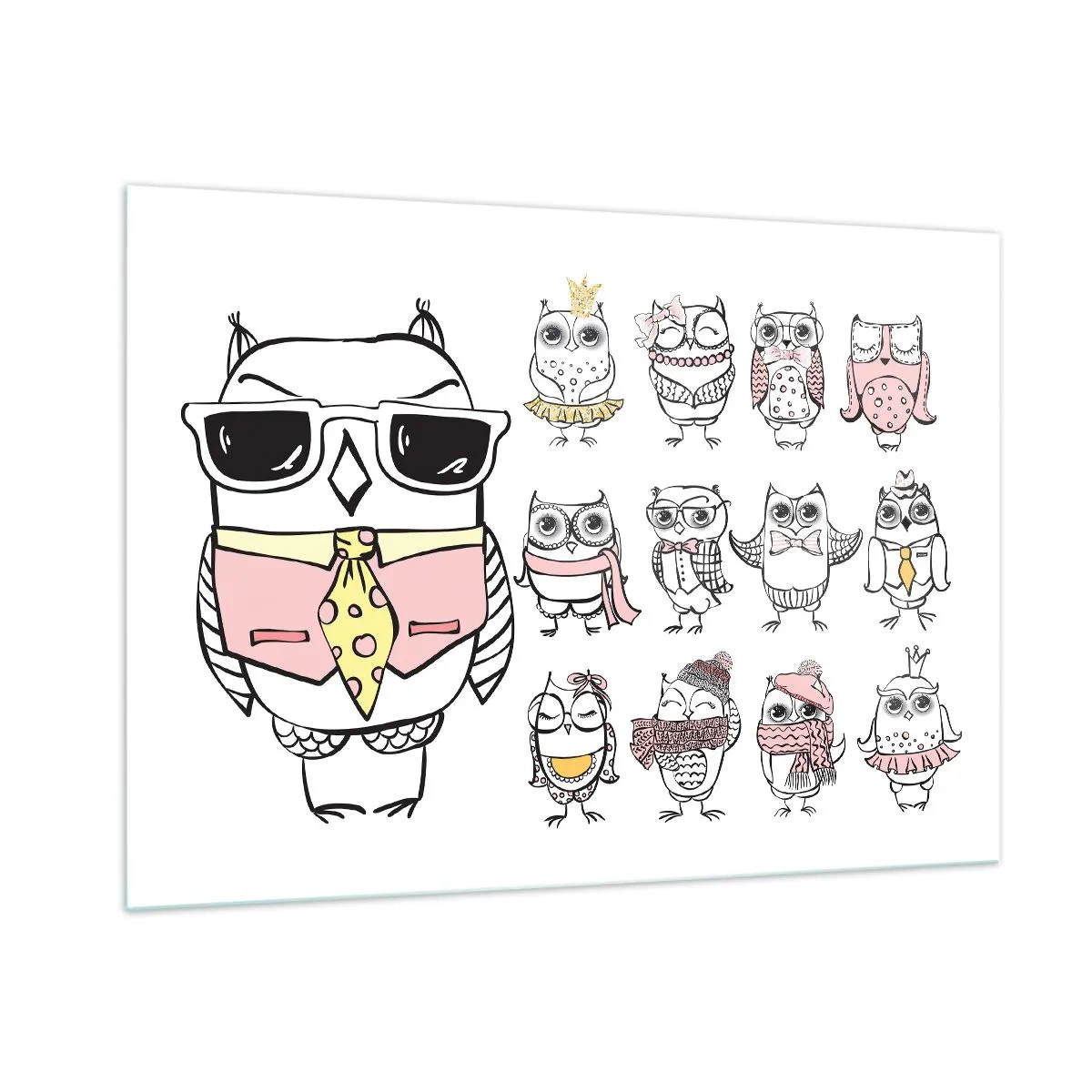 Obraz na skle - Toľko rolí na hranie - 100x70 cm