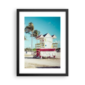 Plagát v čiernom ráme - Čaká ťa krásny deň - 30x40 cm