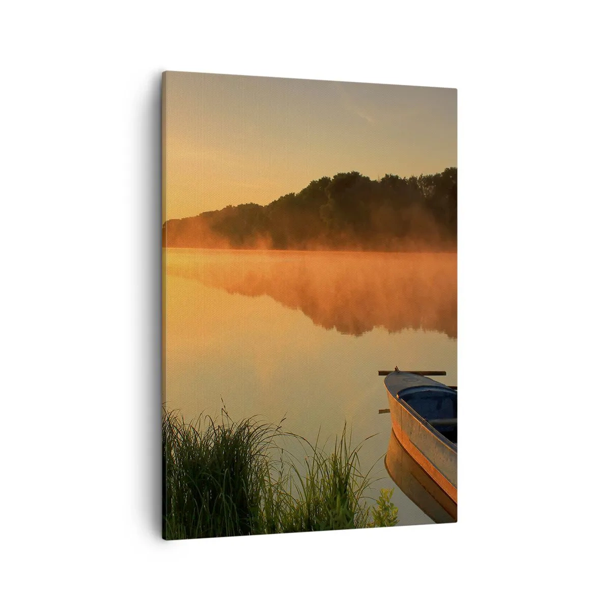 Obraz na plátne - Východ slnka pri vode ako povrch zrkadla - 50x70 cm