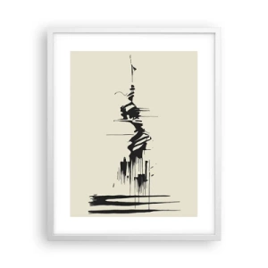 Plagát v bielom ráme - Rýchla abstrakcia - 40x50 cm