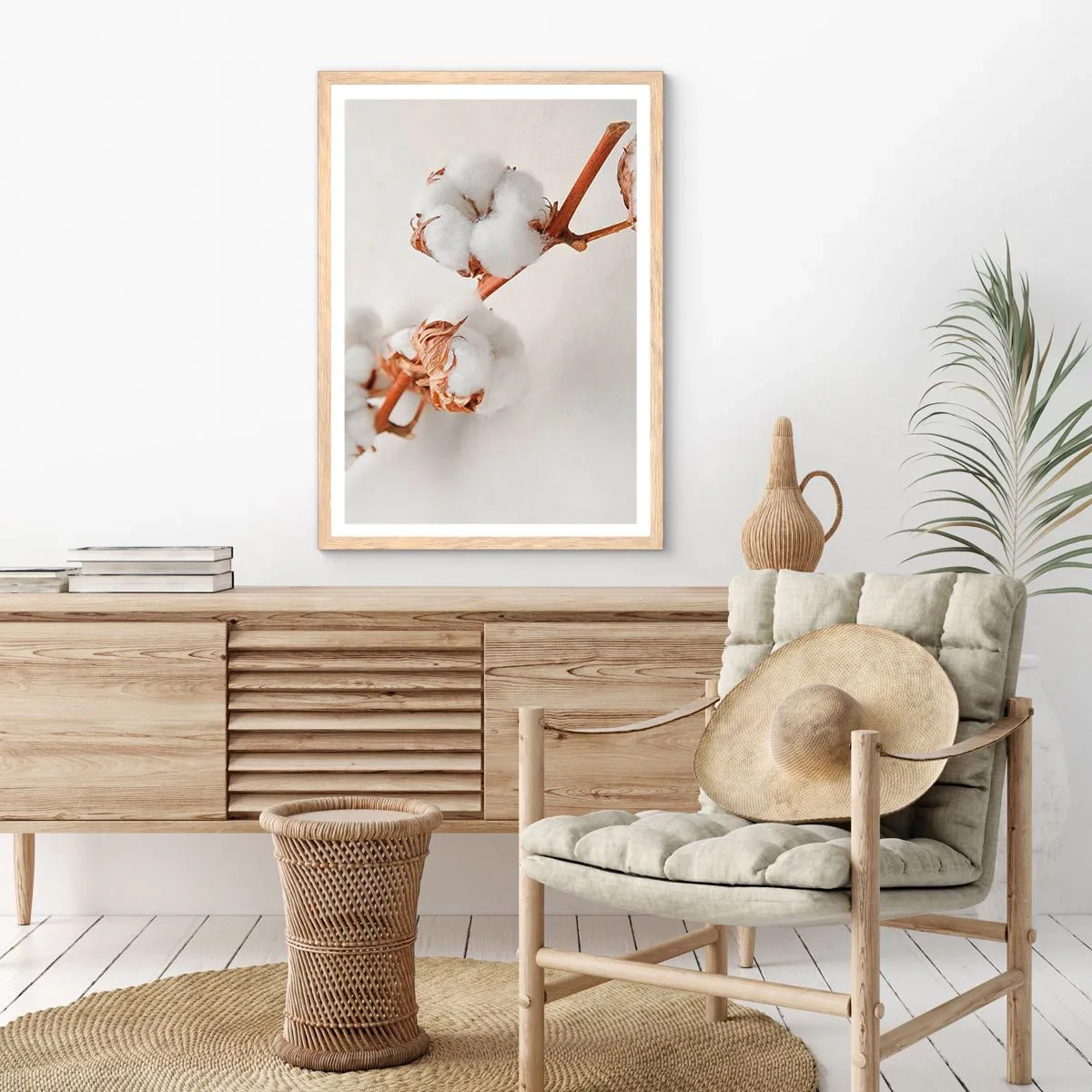 Plagát v ráme zo svetlého duba - Len objímať - 61x91 cm