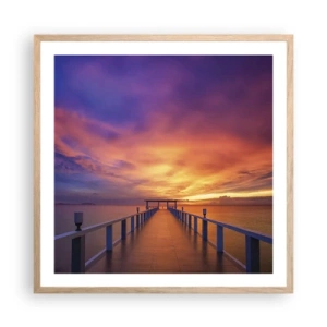 Plagát v ráme zo svetlého duba - Bez konca - 60x60 cm