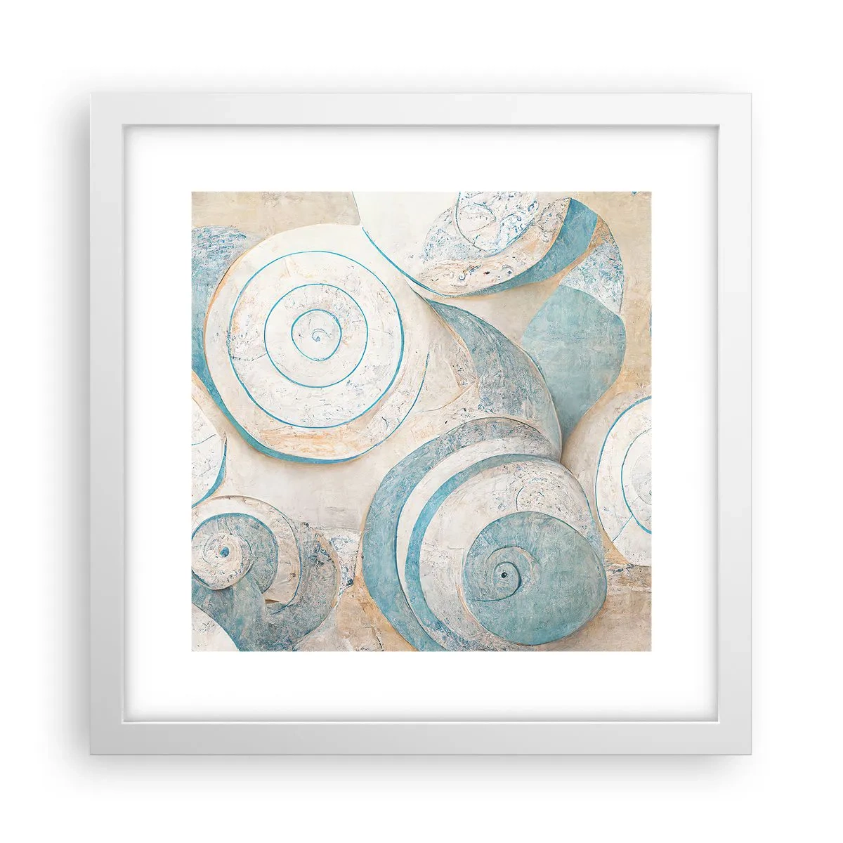 Plagát v bielom ráme - Čo skrýva mušľa? - 30x30 cm