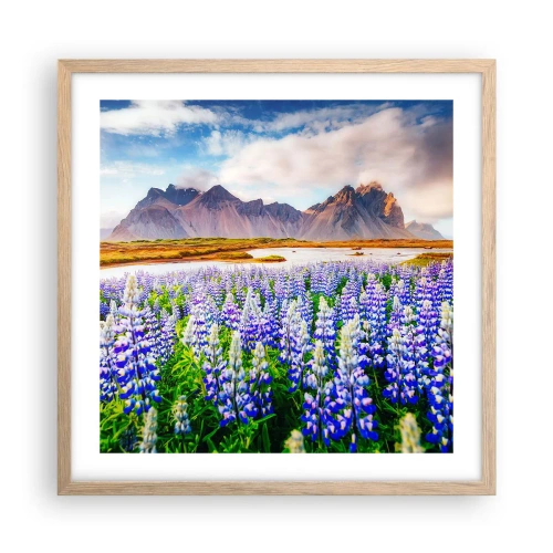 Plagát v ráme zo svetlého duba - Sila a prísnosť vedľa miernosti - 50x50 cm