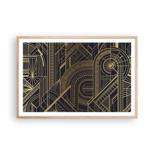 Plagát v ráme zo svetlého duba - Koncepty, nápady, plány - 91x61 cm