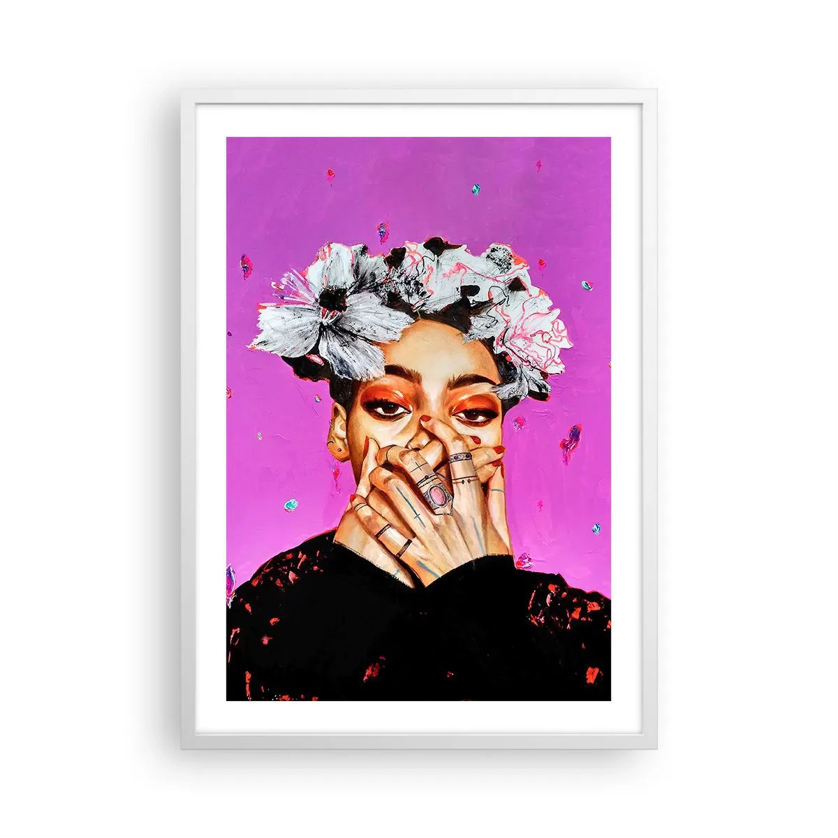 Plagát v bielom ráme - Trochu bláznivá - 50x70 cm