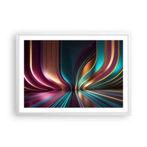 Plagát v bielom ráme - Architektúra svetla - 70x50 cm