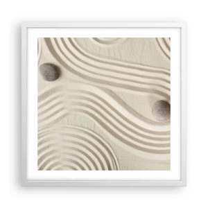 Plagát v bielom ráme - Dotyk tepla - 50x50 cm