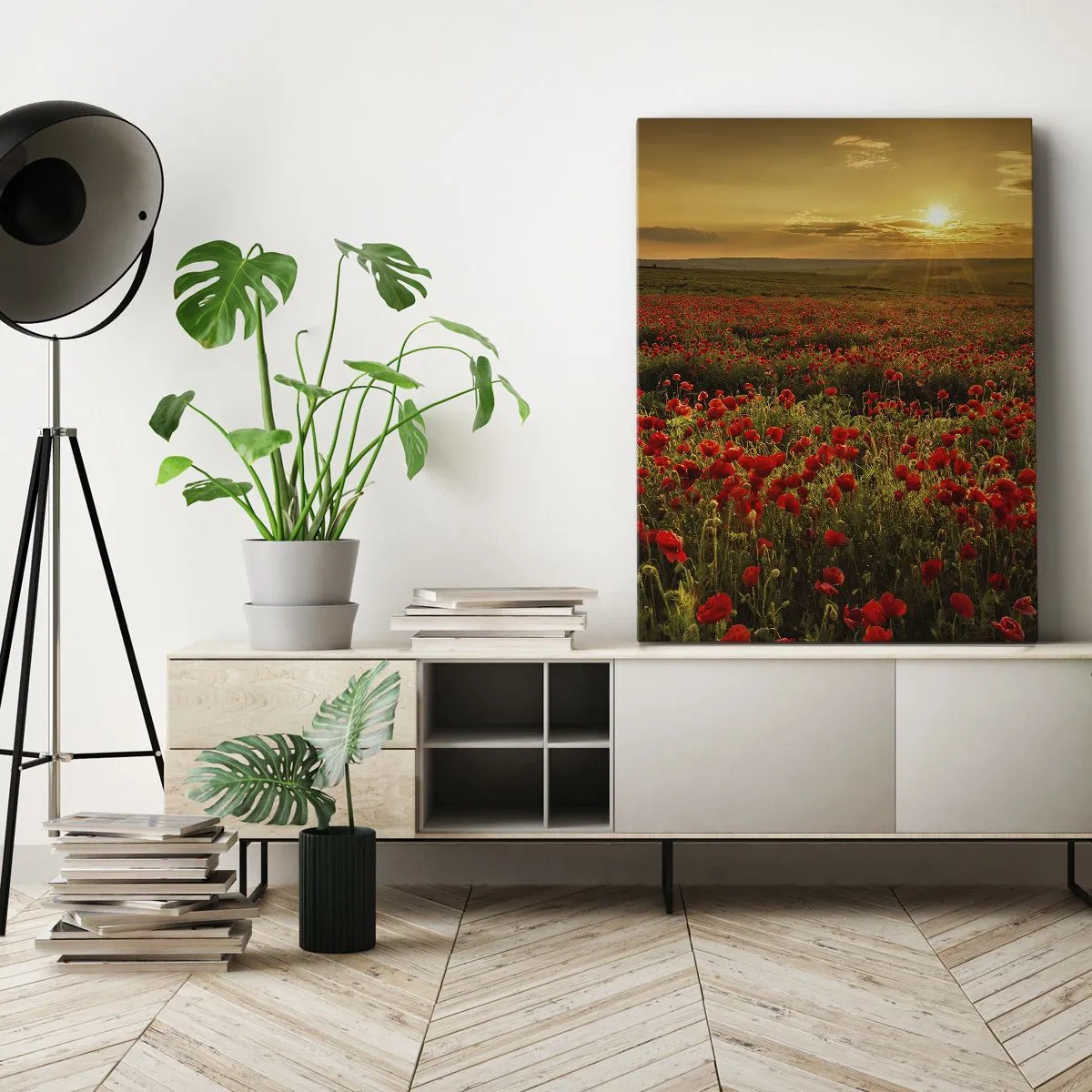 Obraz na plátne - Medzi vlnami šumiacich lúk, medzi záplavou kvetov - 50x70 cm