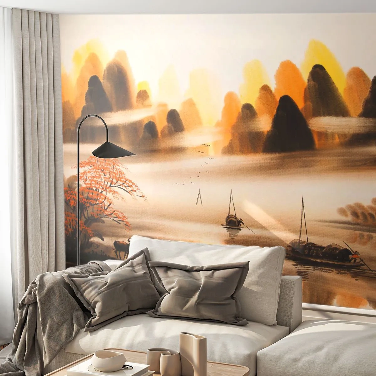 Fototapeta Premium Sand - Ďalej ako na Ďalekom východe - Čína, Krajina, Ázie - 500x350 cm