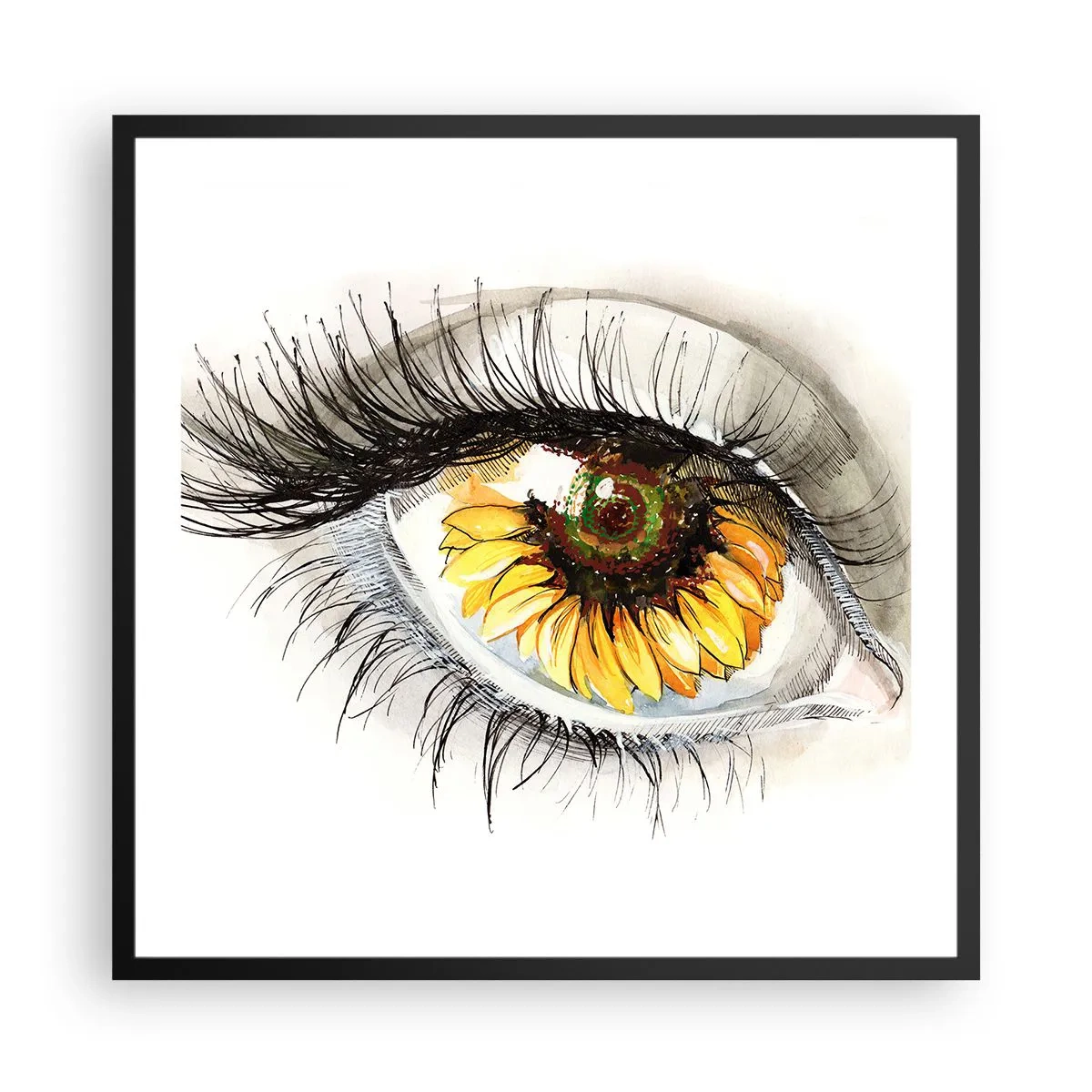 Plagát v čiernom ráme - Pohľad žeravý ako leto - 60x60 cm