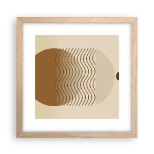 Plagát v ráme zo svetlého duba - O pôvode geometrických obrazcov - 30x30 cm