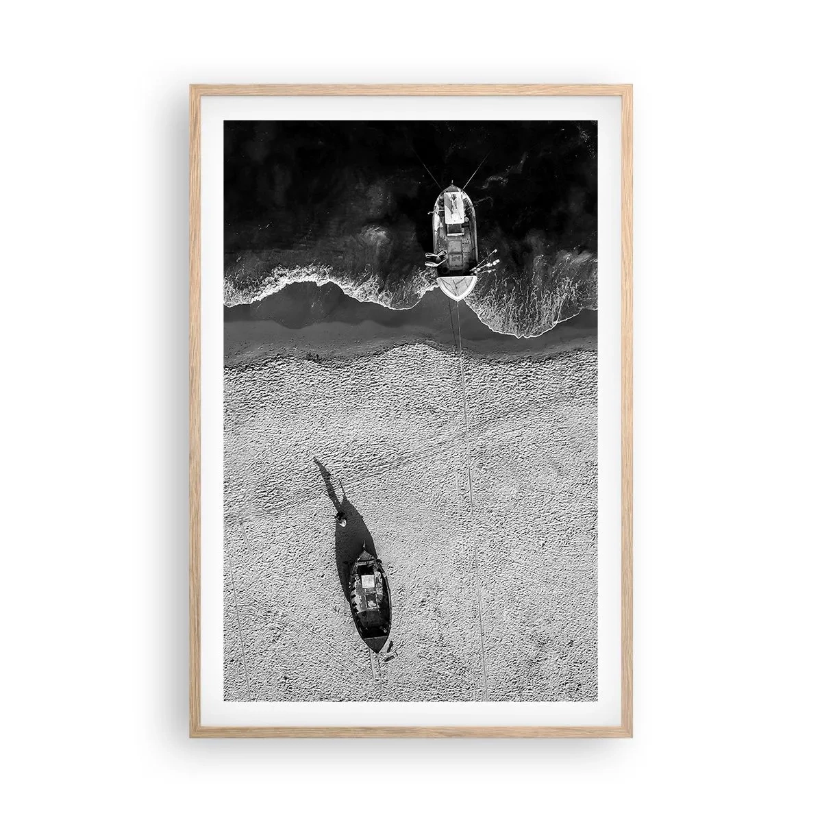 Plagát v ráme zo svetlého duba - Ešte na brehu… - 61x91 cm