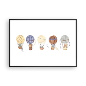 Plagát v čiernom ráme - Priatelia na cestách - 100x70 cm