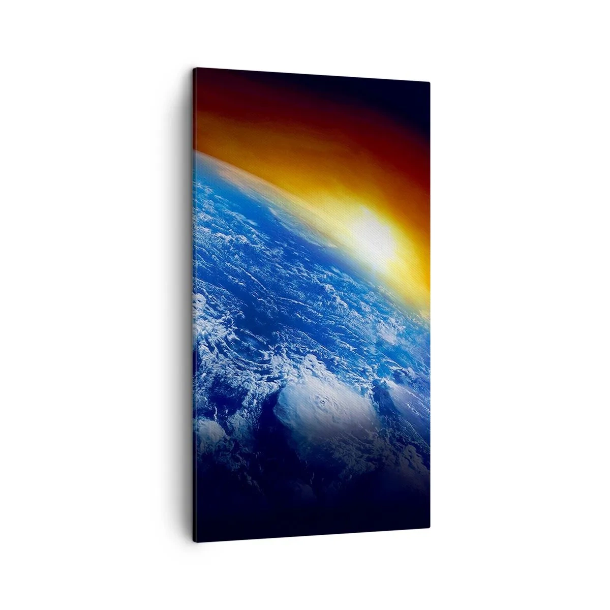 Obraz na plátne - Východ slnka nad modrou planétou - 45x80 cm