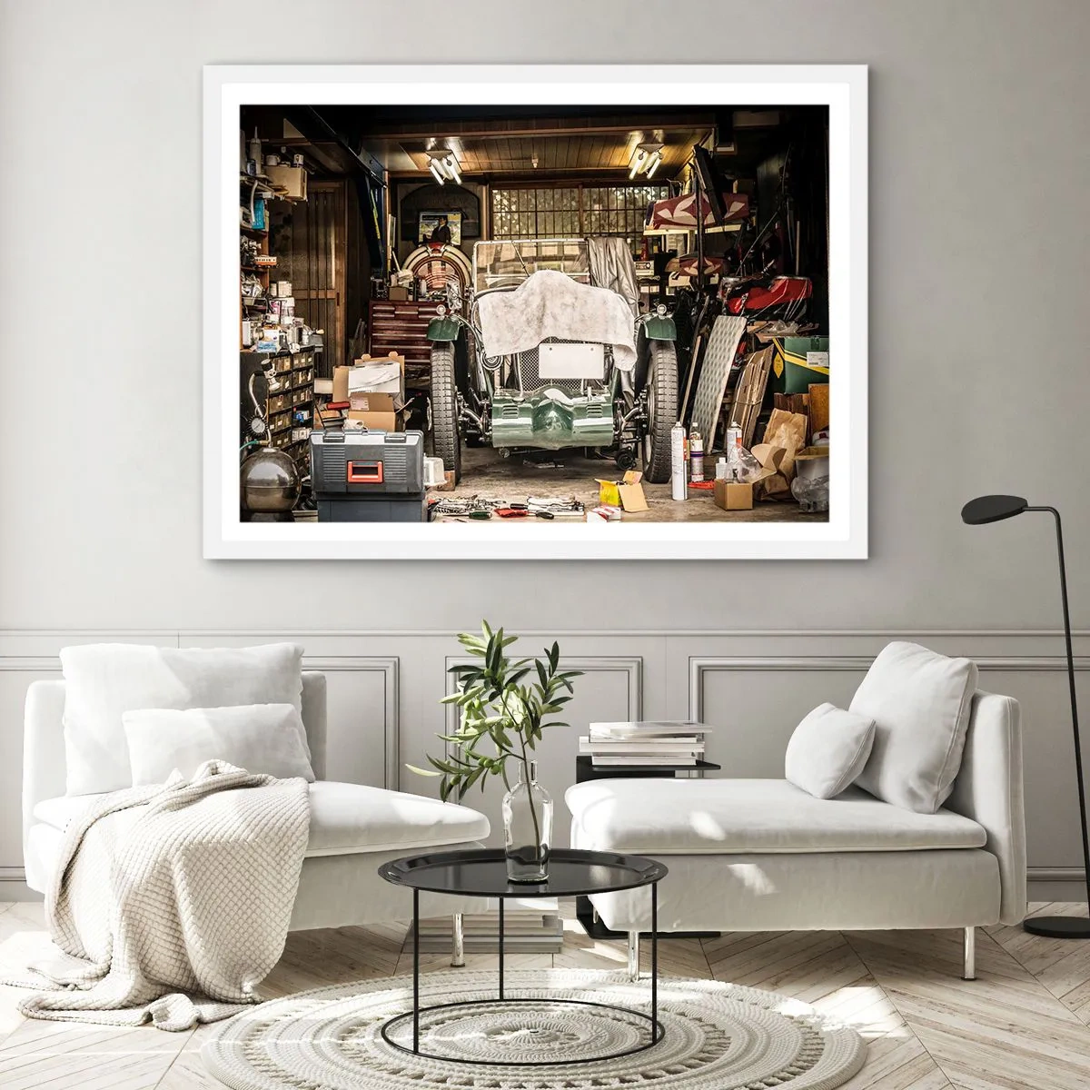 Plagát v bielom ráme - Späť do minulosti - 40x30 cm