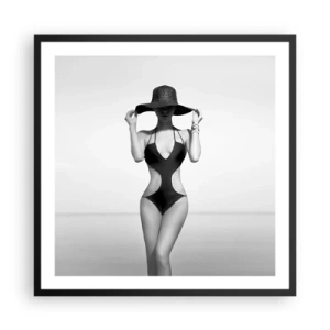 Plagát v čiernom ráme - Volám sa: Elegancia - 60x60 cm