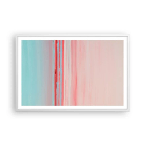 Plagát v bielom ráme - Abstrakcia za úsvitu - 91x61 cm