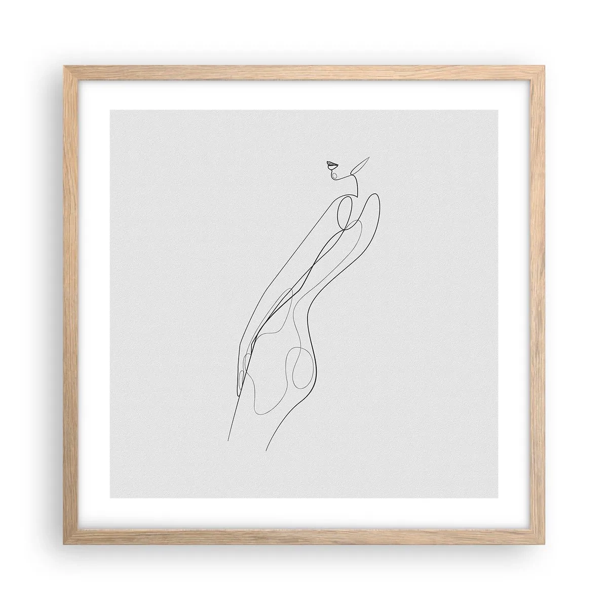 Plagát v ráme zo svetlého duba - Iba sľub - 50x50 cm