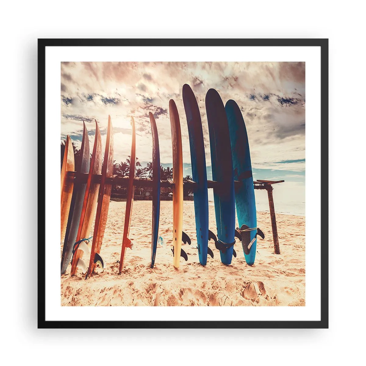 Plagát v čiernom ráme - Dobrú noc, tak zajtra. - 60x60 cm