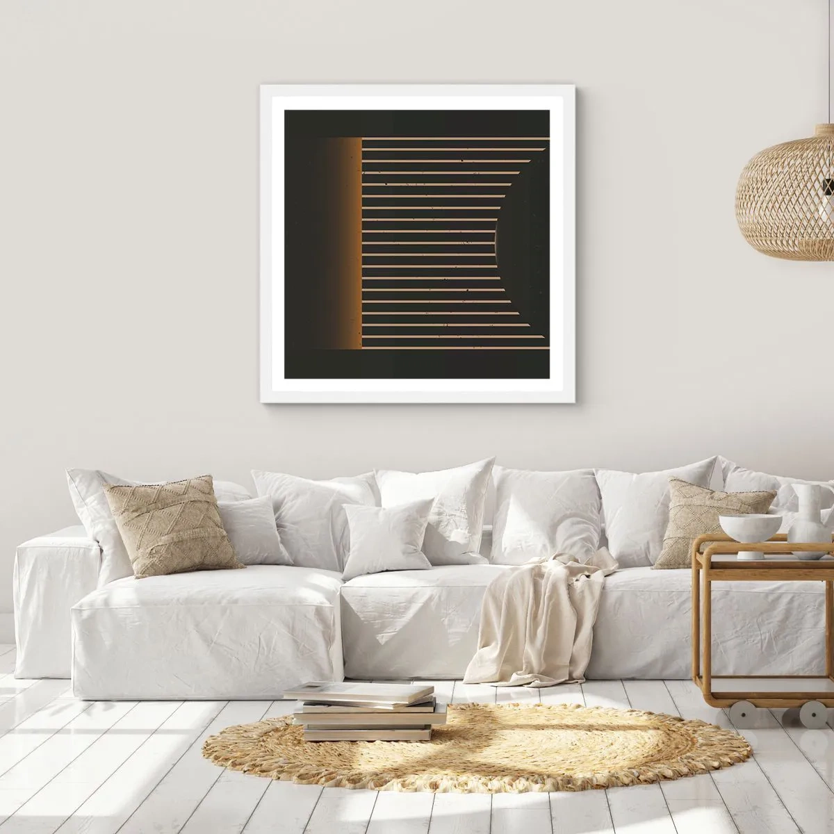 Plagát v bielom ráme - Preskúmať temnotu - 50x50 cm