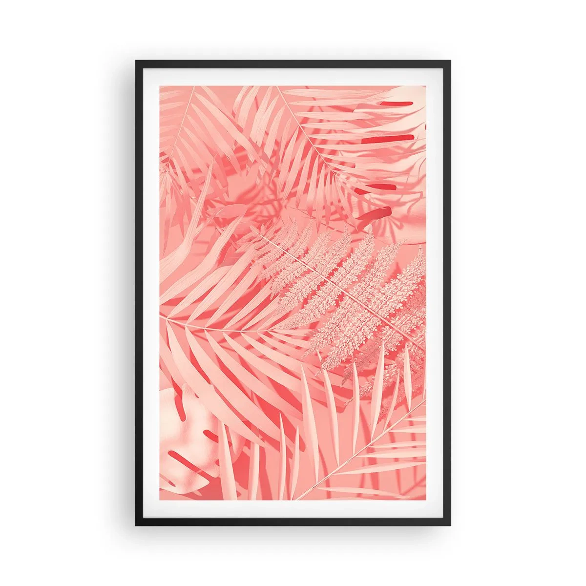 Plagát v čiernom ráme - Ružový koncept - 61x91 cm