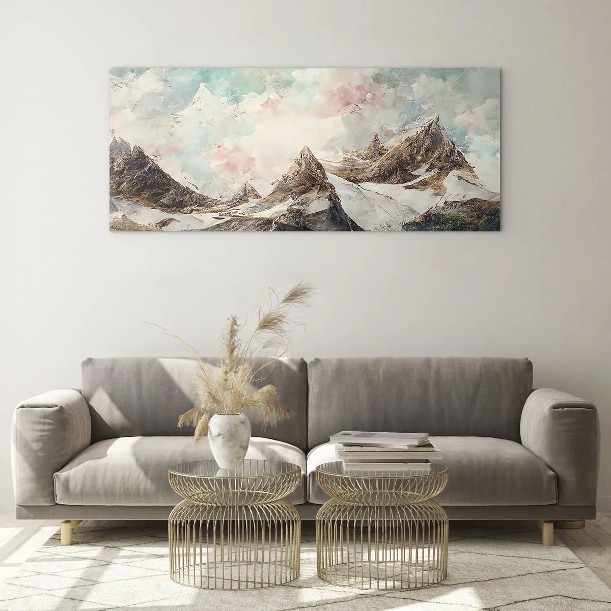 Obraz na skle - Skalné čepele - 100x40 cm