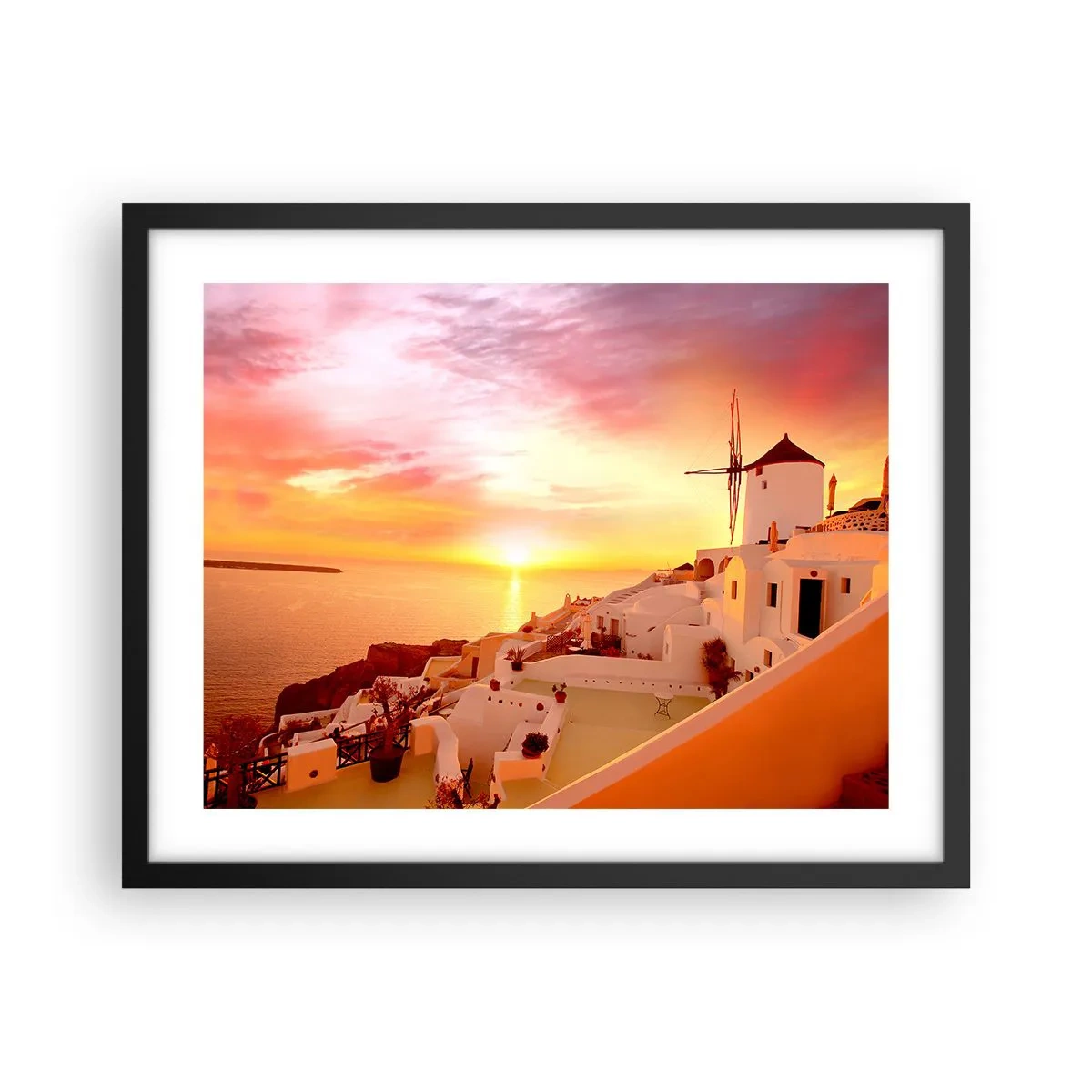Plagát v čiernom ráme - Rozplynúť sa v bielej a zlatej - 50x40 cm