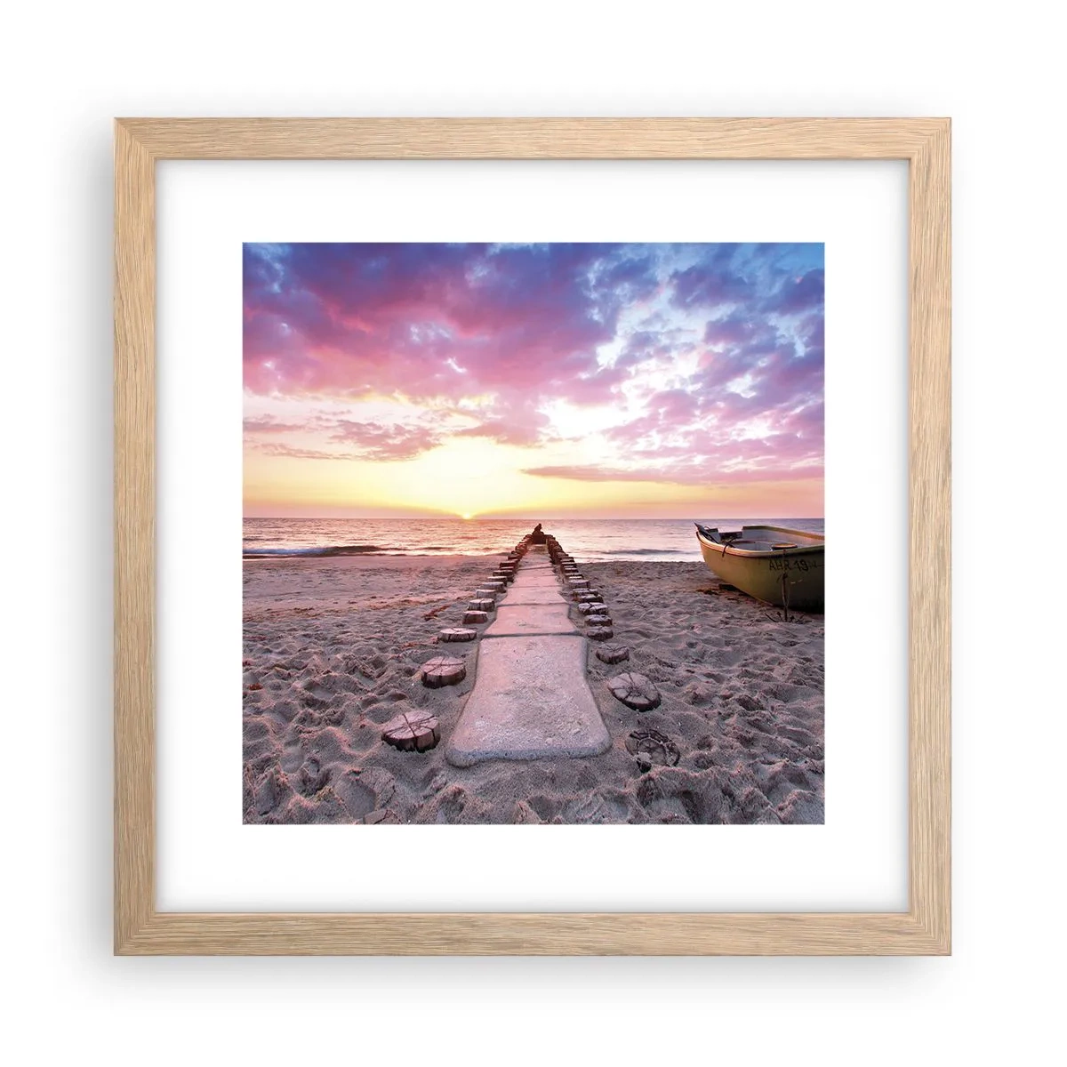 Plagát v ráme zo svetlého duba - Okamih hlbokého zážitku - 30x30 cm
