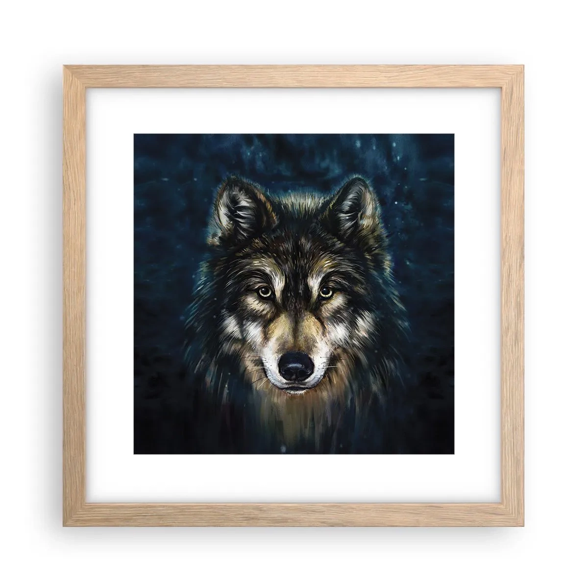 Plagát v ráme zo svetlého duba - Alfa? A omega - 30x30 cm