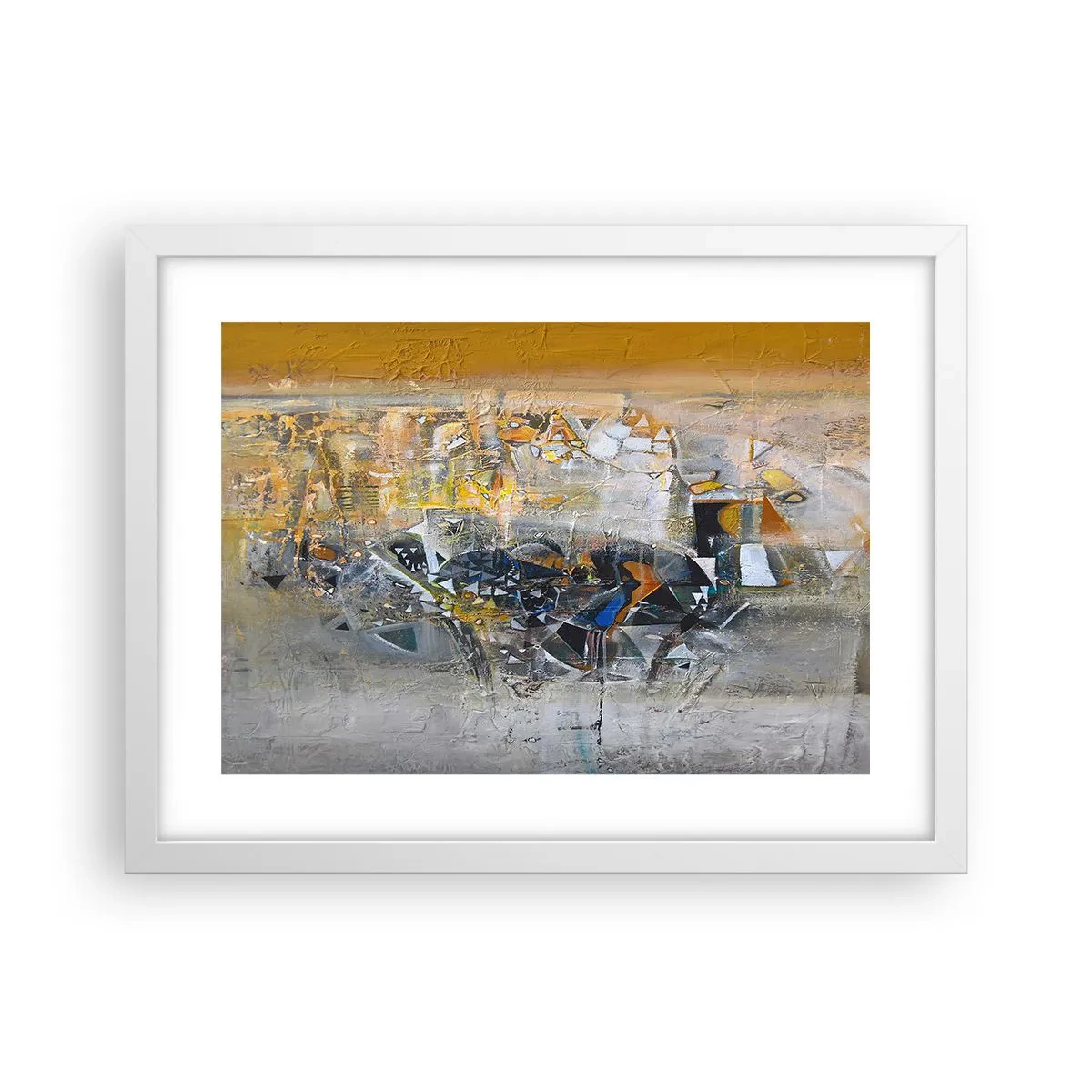 Plagát v bielom ráme - Všetko sa podarí - 40x30 cm