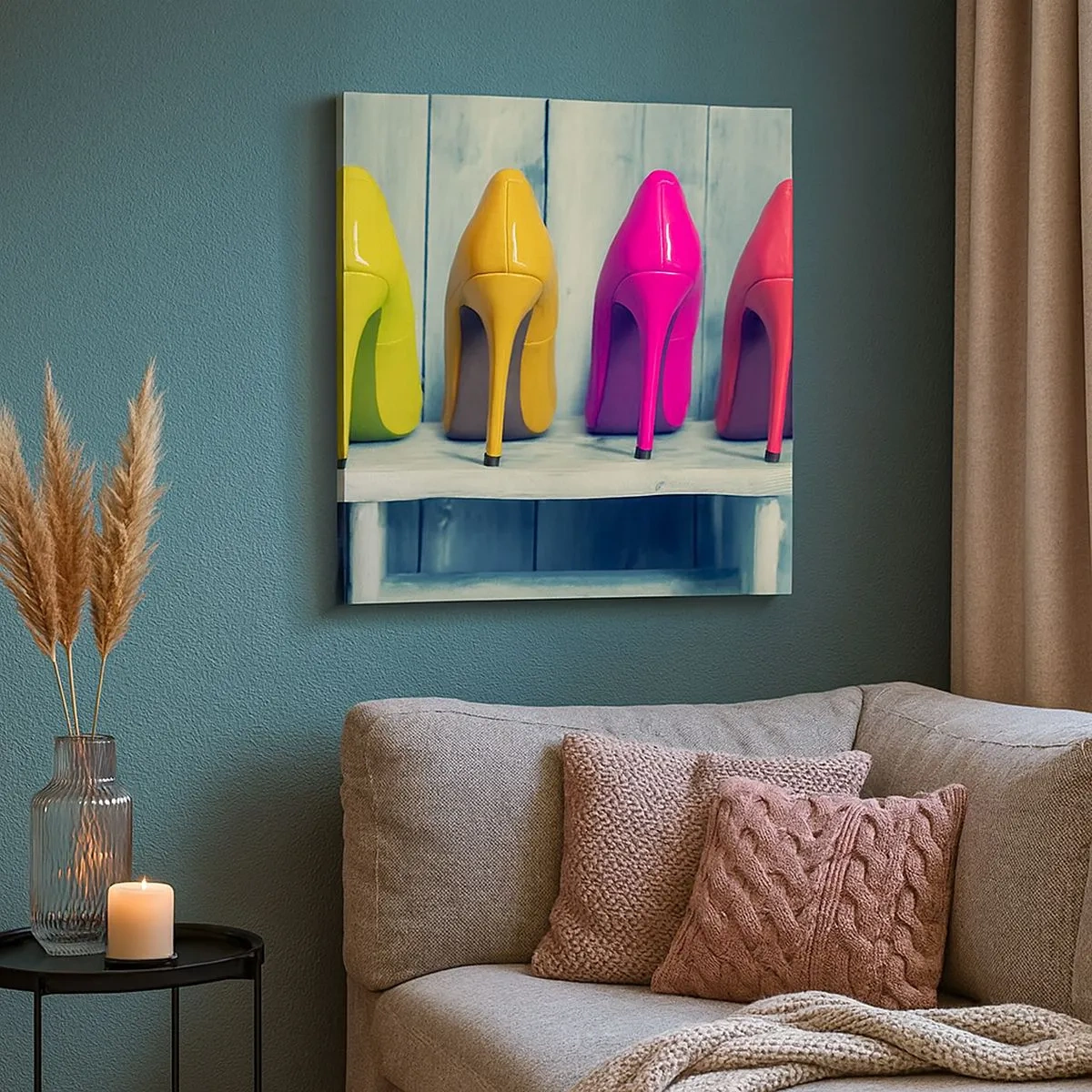 Obraz na plátne - Prechádzkou po dúhe - 30x30 cm