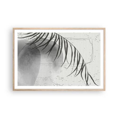 Plagát v ráme zo svetlého duba - Subtílna exotika prírody - 91x61 cm