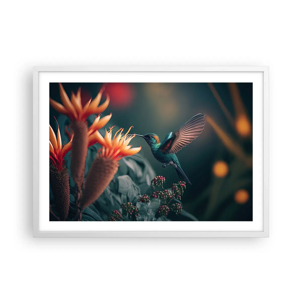 Plagát v bielom ráme - Skutočne pestrý život - 70x50 cm