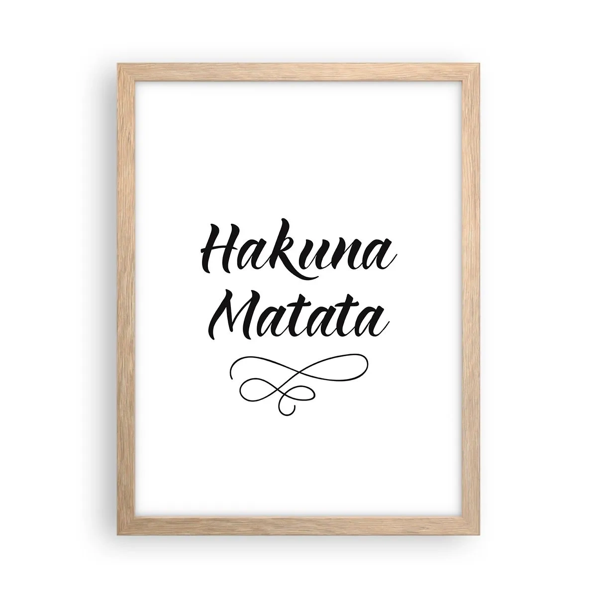 Plagát v ráme zo svetlého duba - Najlepšia rada - 30x40 cm