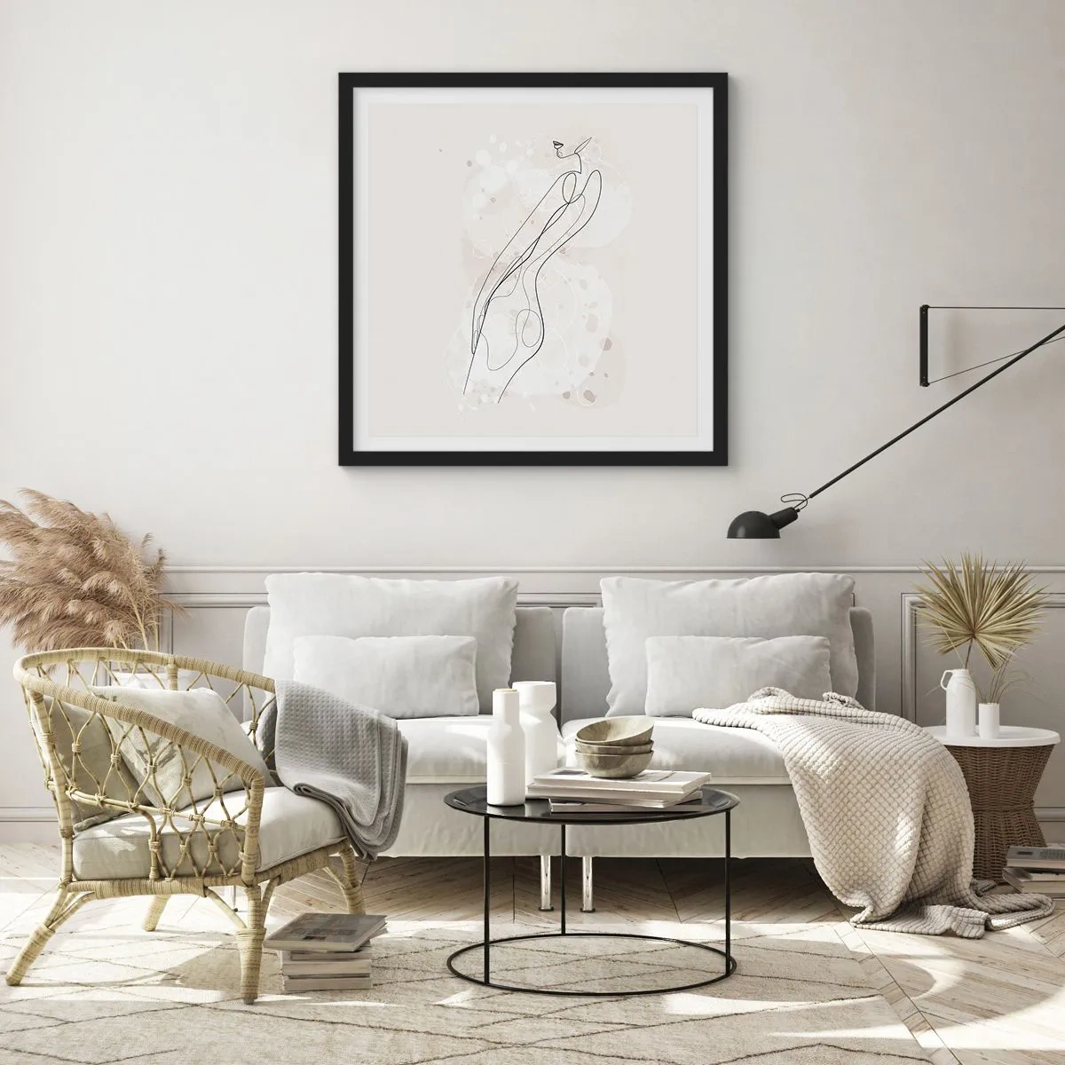 Plagát v čiernom ráme - Zablúdiť pohľadom - 30x30 cm